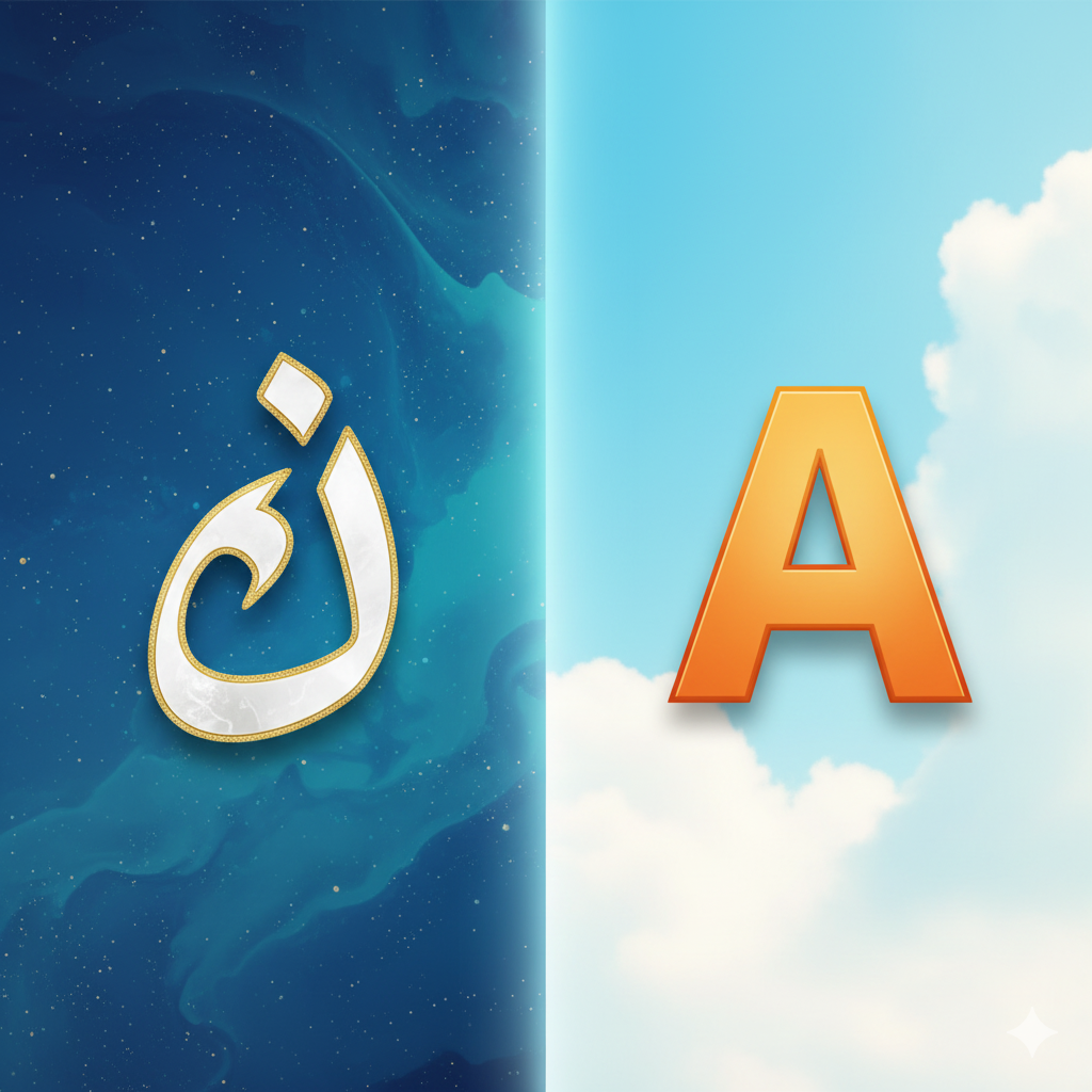 الكتابة باللغتين العربية والإنجليزية